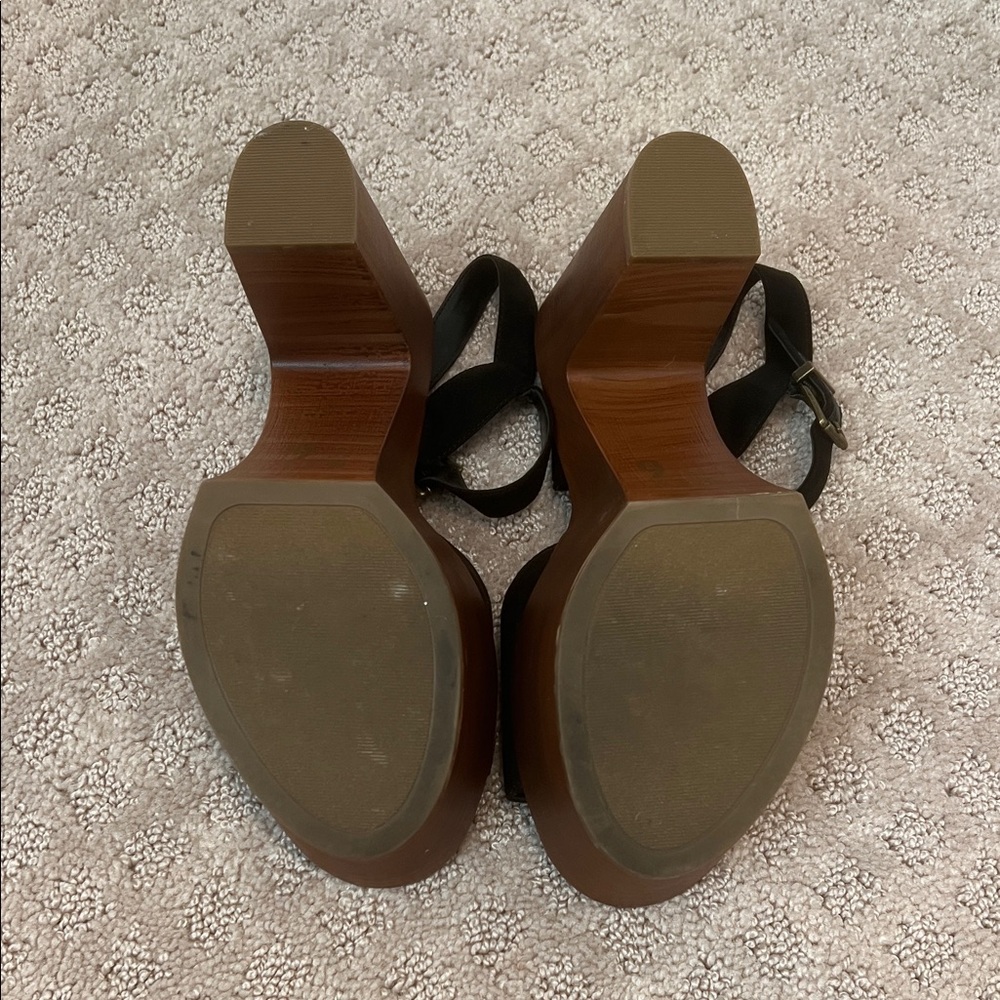Mix No. 6 Black and Brown Platform Sandals - Picture 5 of 7
